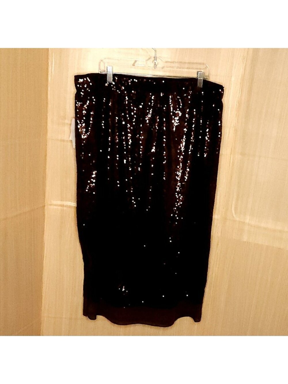 Liz Claiborne Womens New Brown Sequin Midi Skirt XXL